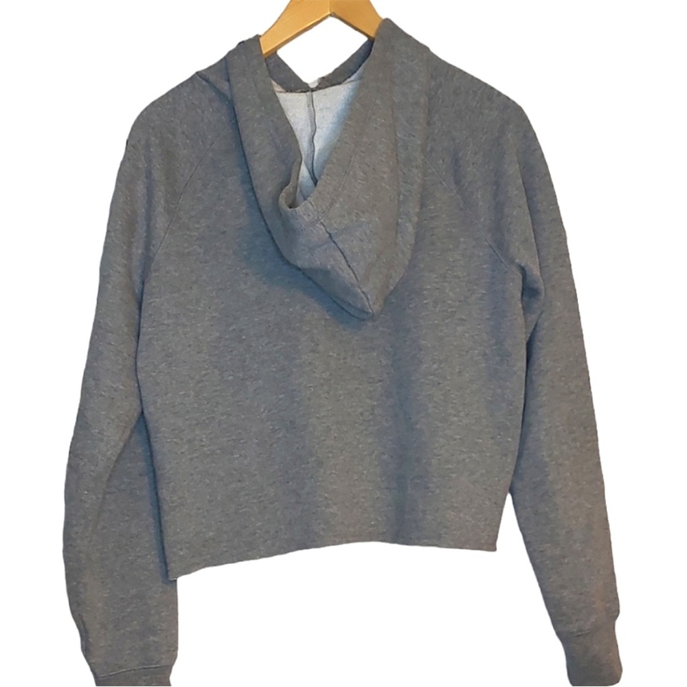 Brunette the Label raw hem cropped hoodie - Picture 2 of 6
